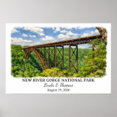 New River Gorge National Park West Virginia Custom ポスター (正面)