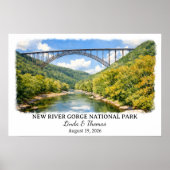 New River Gorge National Park West Virginia Custom ポスター (正面)