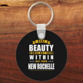 New Rochelle - Funny D City Gift  キーホルダー (正面)
