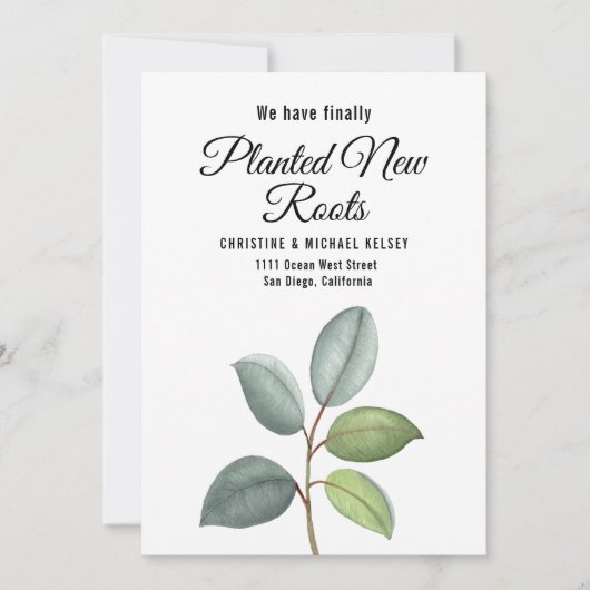 New Roots Planted New Home Moving Flat  案内状 (正面)