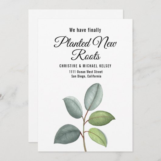 New Roots Planted New Home Moving Flat  案内状 (正面/裏面)