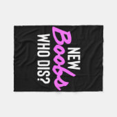 New S Who Dis Surgery Recovery Breast Cancer  フリースブランケット (正面(横))