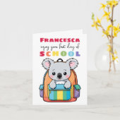 New School Starter Card For Son Daughter koala カード (黄色い花)