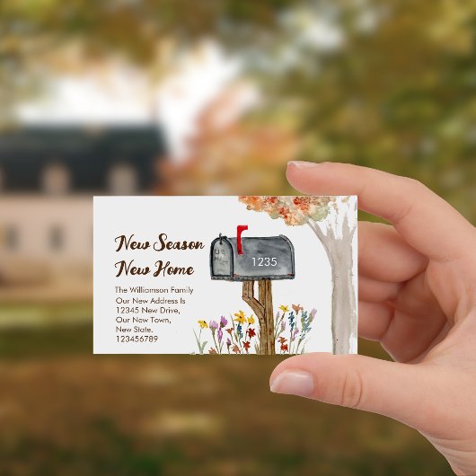 New Season New Home Change of Address 名刺