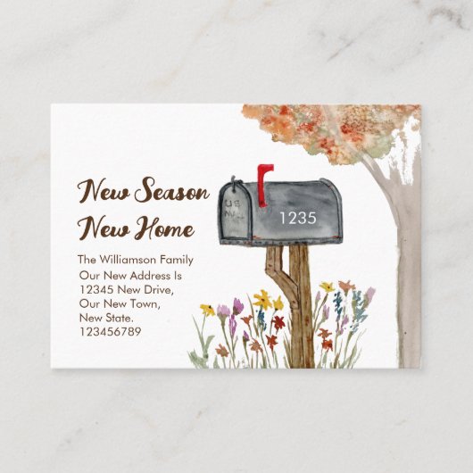 New Season New Home Change of Address 名刺 (正面)