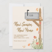 New Season New Home Fall Autumn Mailbox Moving 案内状 (正面)