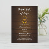 New Set Of Keys Homewarming Invitation 招待状 (スタンド正面)