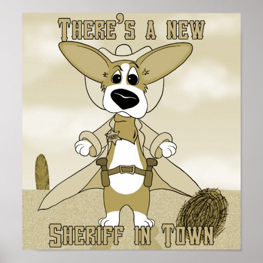 New Sheriff in Town Corgiポスター ポスター (正面)