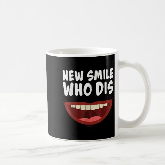 New Smile Who Dis Braces Off Teeth Gift コーヒーマグカップ (右)