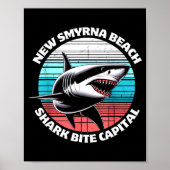New Smyrna Beach_ Shark Bite Catal Graphic  ポスター (正面)
