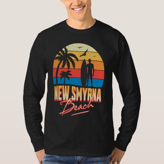 New Smyrna Florida Beach Surfing Surfer Ocean Summ Tシャツ (正面)
