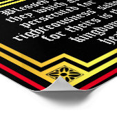 New Testament Matthew 5 10 Beatitudes Quotation  ポスター (角)