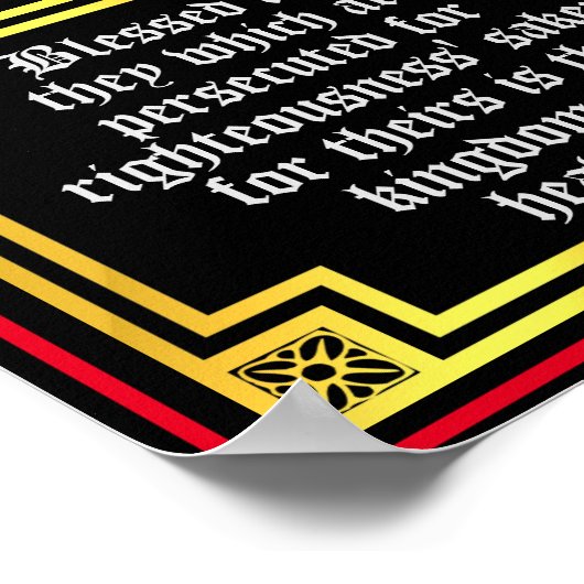 New Testament Matthew 5 10 Beatitudes Quotation  ポスター (角)