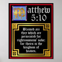 New Testament Matthew 5 10 Beatitudes Quotation 