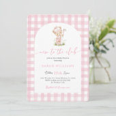 New to the Club Baby Shower Girl Invitation 招待状 (スタンド正面)