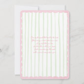 New to the Club Golf Baby Shower Girl 招待状 (裏面)