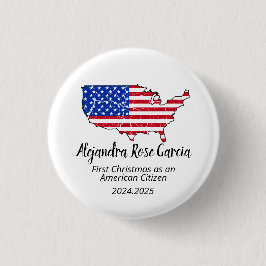 New U.S. Citizen – American Map Citizenship Day 缶バッジ