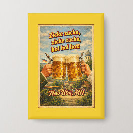  New Ulm MN German Beer Oktoberfest Button 缶バッジ