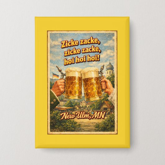  New Ulm MN German Beer Oktoberfest Button 缶バッジ (正面)