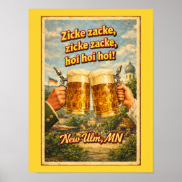 New Ulm MN German Beer Oktoberfest Poster ポスター