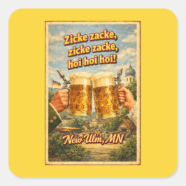  New Ulm MN German Beer Oktoberfest Stickers スクエアシール