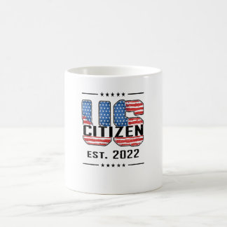 New US Citizen 2022 Proud American Citizenship USA コーヒーマグカップ