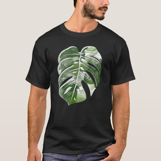 New Variegata Window Plant Monstera Deliciosaropic Tシャツ (正面)