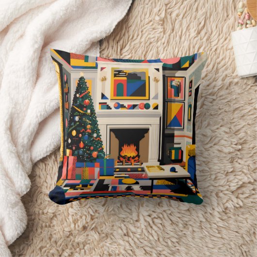 New Wave 1980s Pop Art Christmas クッション (ブランケット)