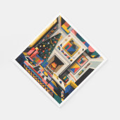 New Wave 1980s Pop Art Christmas Napkins スタンダードランチョンナプキン (角)