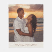 New Wife Bride Fleece Blanket Girlfriend Gift Idea フリースブランケット (正面)