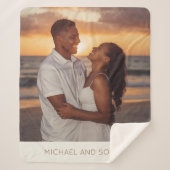 New Wife Bride Sherpa Blanket Girlfriend Gift Idea シェルパブランケット (正面)