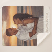 New Wife Bride Sherpa Blanket Girlfriend Gift Idea シェルパブランケット (正面(横))