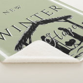 New Winter Hope with Nativity Scene I シェルパブランケット (3/4)