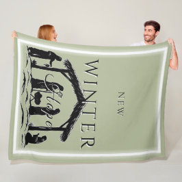 New Winter Hope with Nativity Scene I フリースブランケット