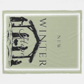 New Winter Hope with Nativity Scene I フリースブランケット (正面(横))