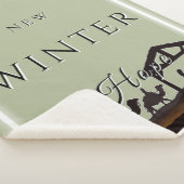 New Winter Hope with Nativity Scene II シェルパブランケット (3/4)