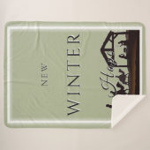 New Winter Hope with Nativity Scene II シェルパブランケット (正面(横))