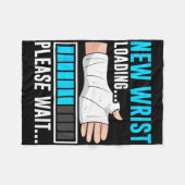 New Wrist Loading... Please Wait... Broken Arm Cas フリースブランケット (正面(横))
