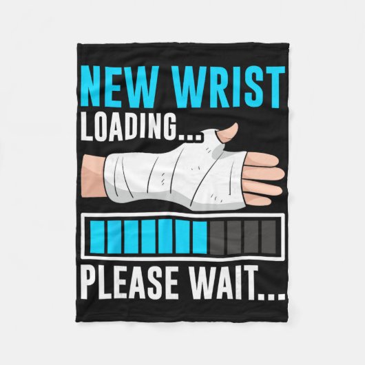 New Wrist Loading... Please Wait... Broken Arm Cas フリースブランケット (正面)