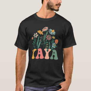 NEW YAYAワイルドフラワーファースト誕生日ベビーシャワーT S Tシャツ