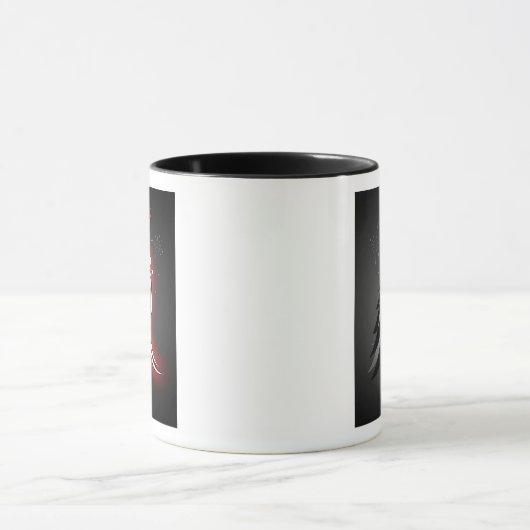 New Year 2026 – Black & White Mug with Red Accent  マグカップ (中央)