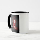 New Year 2026 – Black & White Mug with Red Accent  マグカップ (正面左)