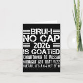 New Year 2026 Bruh No Cap Countdown Bussin Funny R カード (正面)