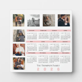 New Year 2026 Calendar Family Multi Photo Collage フォトプラーク