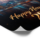 New Year 2026 City Fireworks Celebration Poster ポスター (角)