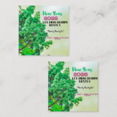 New Year 2026 Coffee Mug with Nature Forest Design スクエア名刺 (正面/裏面)