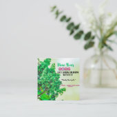 New Year 2026 Coffee Mug with Nature Forest Design スクエア名刺 (スタンド正面)