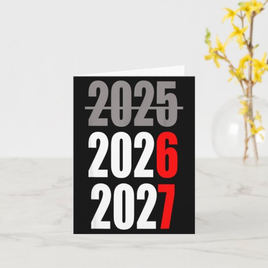 New Year 2026 Funny 67 New Year's Eve Party  カード (黄色い花)