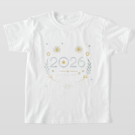 New Year 2026 Gold Fireworks “New Year, New Glow” Tシャツ