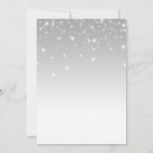 New Year 2026 Golden with Snowflake and Santa Hat 招待状 (裏面)